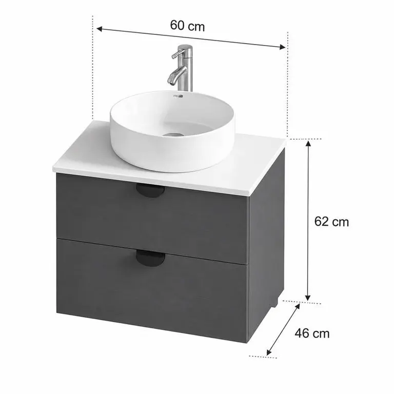 mueble baño suspendido Morgana 60 cm vista 5