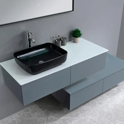 Vista 3 del mueble baño suspendido Muna 120 cm