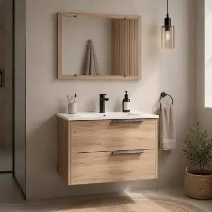 mueble baño suspendido Royal 80 cm vista 4