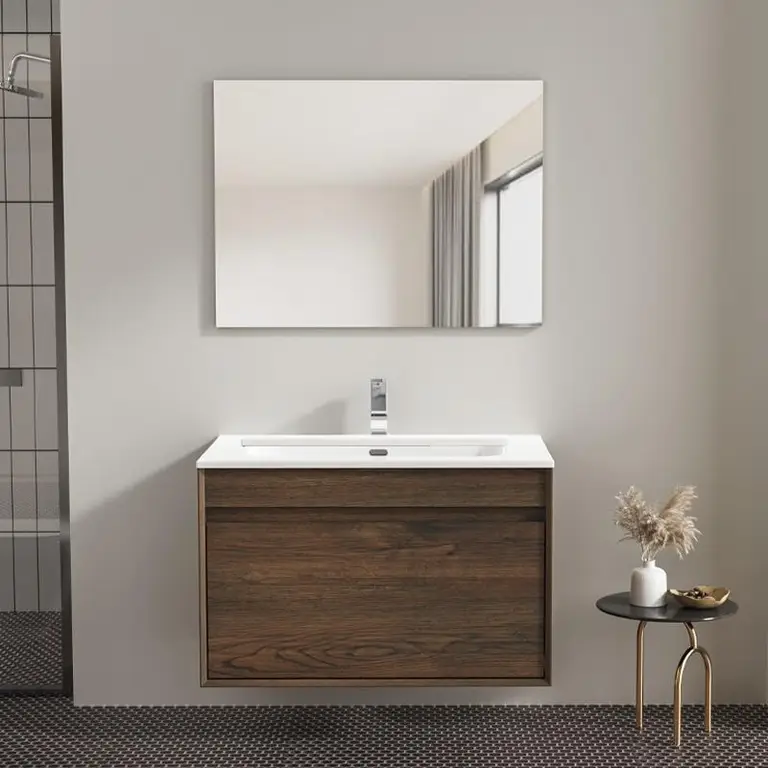mueble baño suspendido Sauce 80 cm wengué