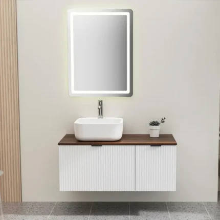 mueble baño suspendido Selva 100 cm blanco