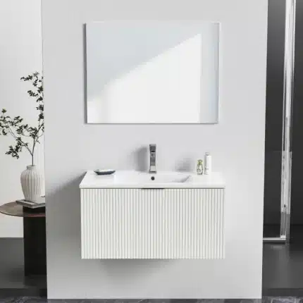 mueble baño suspendido Tipuana 80 cm blanco
