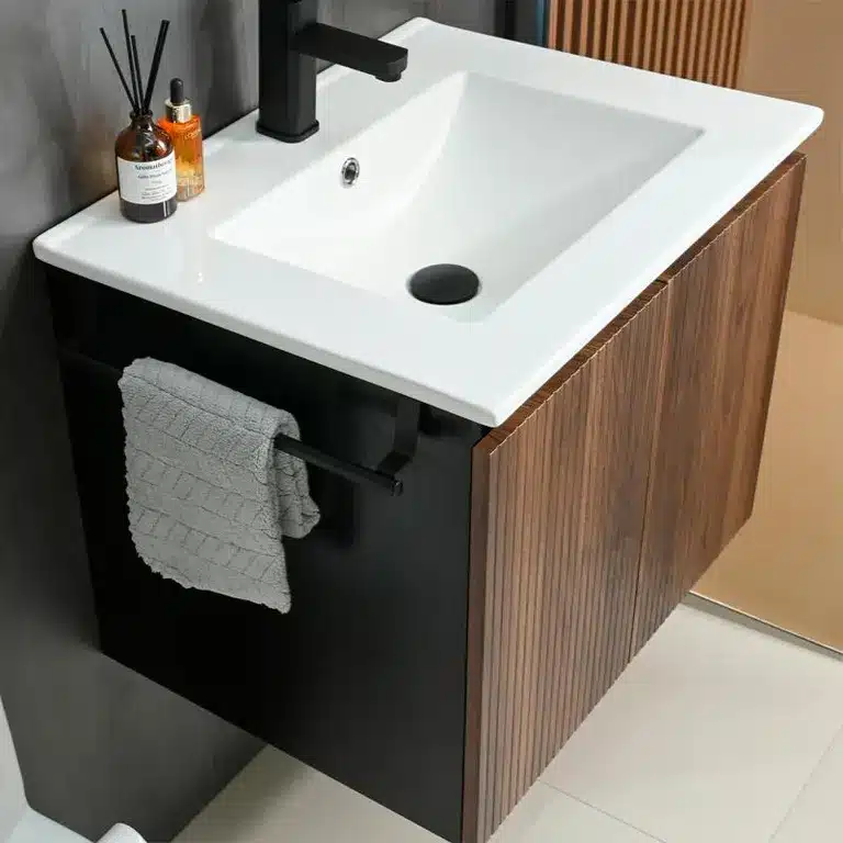 mueble baño Tai 60 gris haya vista 3