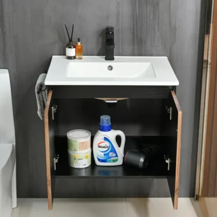 mueble baño Tai 60 gris haya vista 4