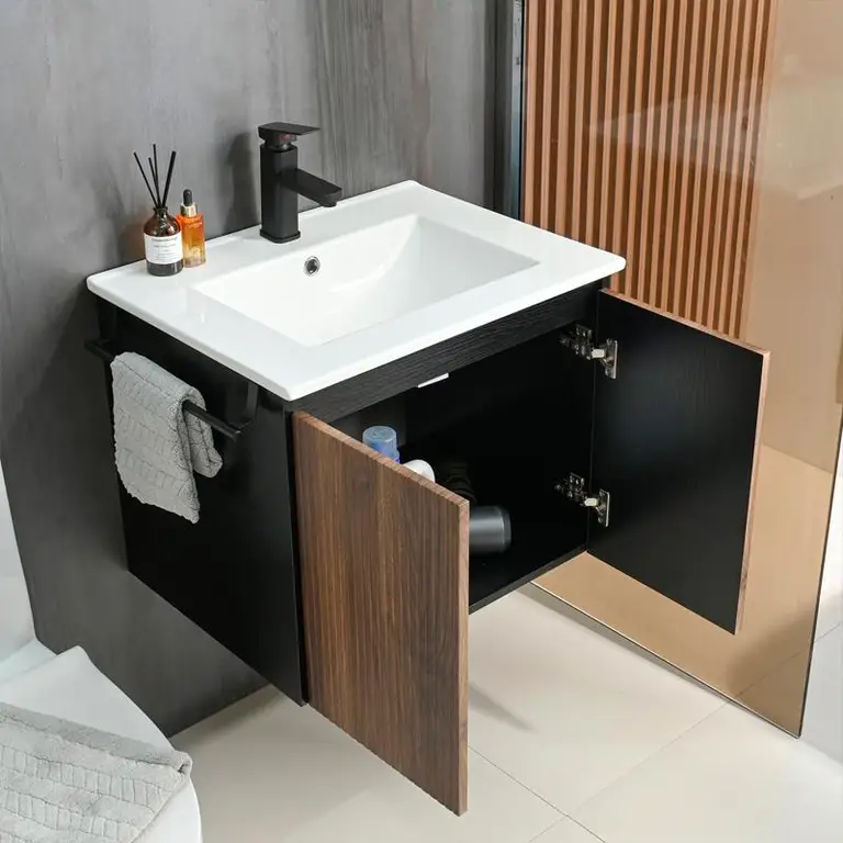 mueble baño Tai 60 gris haya vista 5