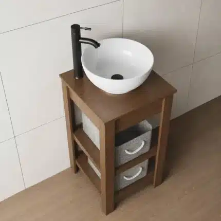 Detalle del acabado roble del mueble Victoria