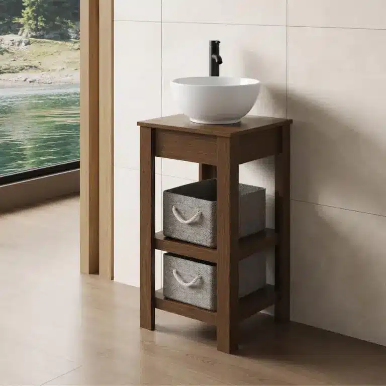Vista del conjunto Victoria de 46 cm con lavabo