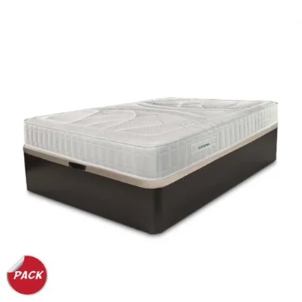 Pack colchón y canapé Londres con canapé wengué