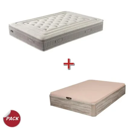 Pack colchón y canapé Natural con canapé cambrian