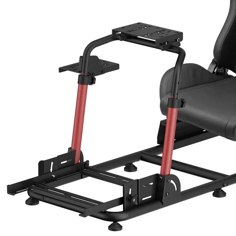 Estructura delantera y placa para pedales del simulador RC300