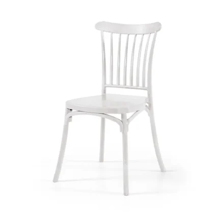 Silla de exterior apilable Havana en color Gris pastel