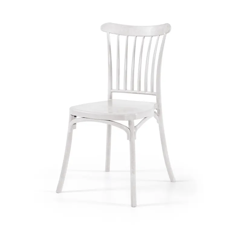 Silla de exterior apilable Havana en color Gris pastel