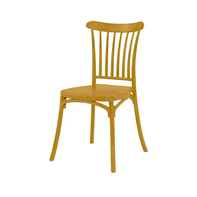 Silla de exterior apilable Havana en color Mostaza
