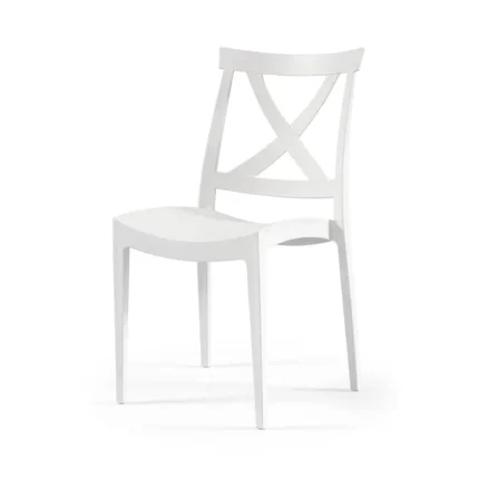 Silla de exterior apilable Mary en color Blanco