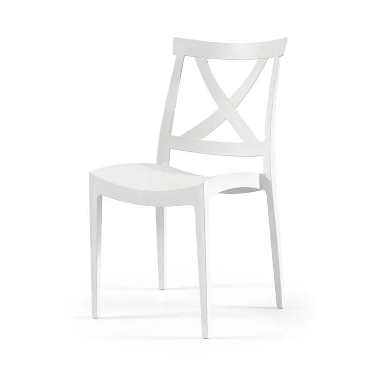 Silla de exterior apilable Mary en color Blanco