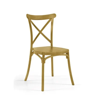 Silla de exterior apilable Palma en color Mostaza