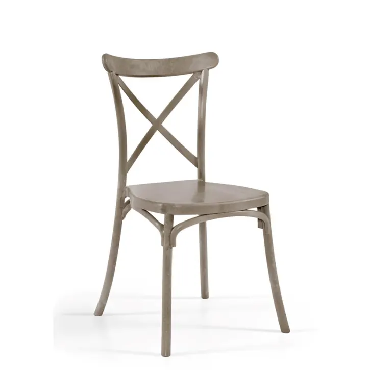 Silla de exterior apilable Palma en color Taupé