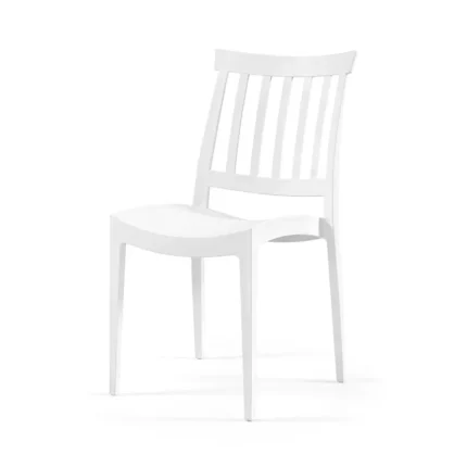 Silla de exterior apilable Sara en color Blanco