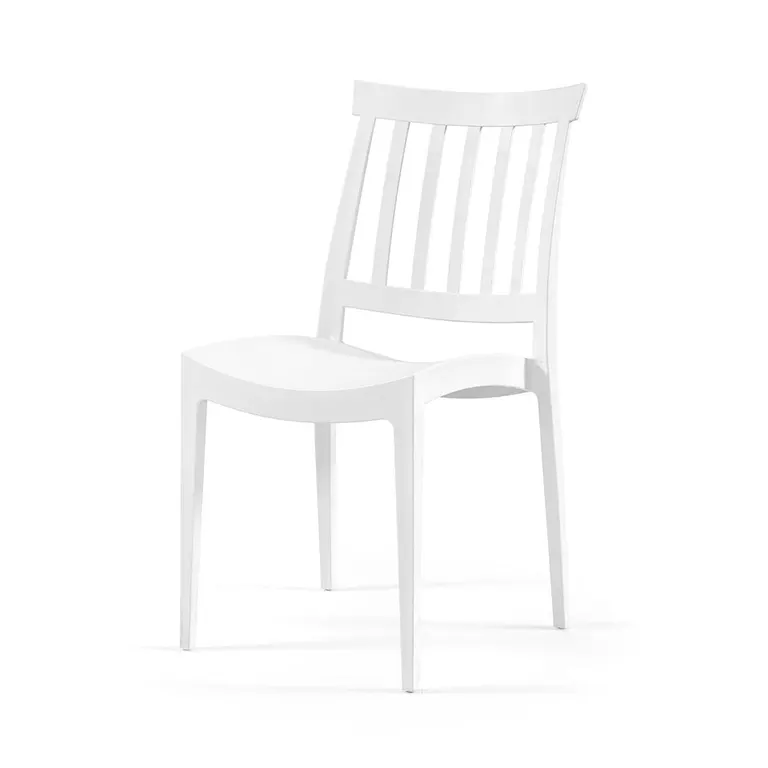 Silla de exterior apilable Sara en color Blanco