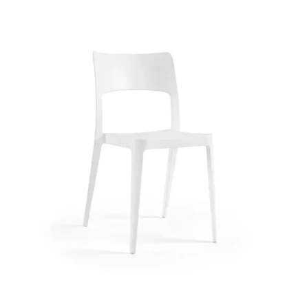 Silla de exterior apilable Vanity en color Blanco
