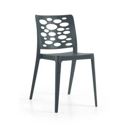 Silla de exterior apilable Venus en color Antracita