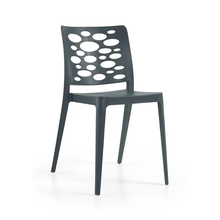 Silla de exterior apilable Venus en color Antracita