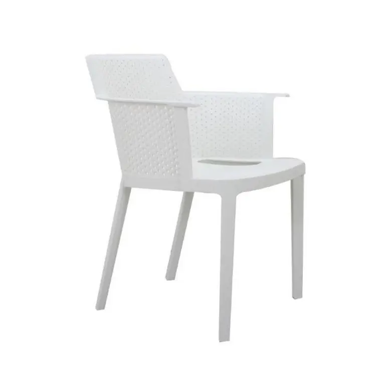 Sillón de exterior apilable Five en color Blanco