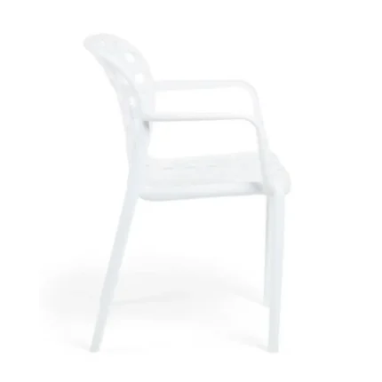 Sillón de exterior apilable Four en color Blanco, vista 2