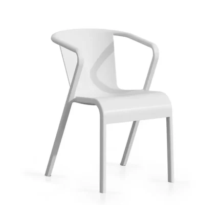 Sillón de exterior apilable Lusa en color Blanco