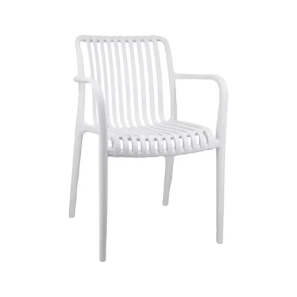 Sillón de exterior apilable Royal en color Blanco