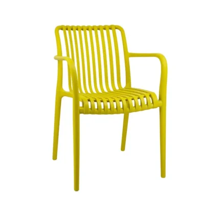 Sillón de exterior apilable Royal en color Amarillo