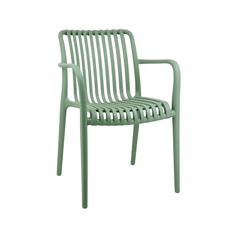 Sillón de exterior apilable Royal en color Verde