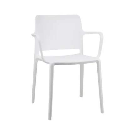 Sillón de exterior apilable Star en color Blanco