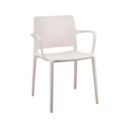 Sillón de exterior apilable Star en color Nude