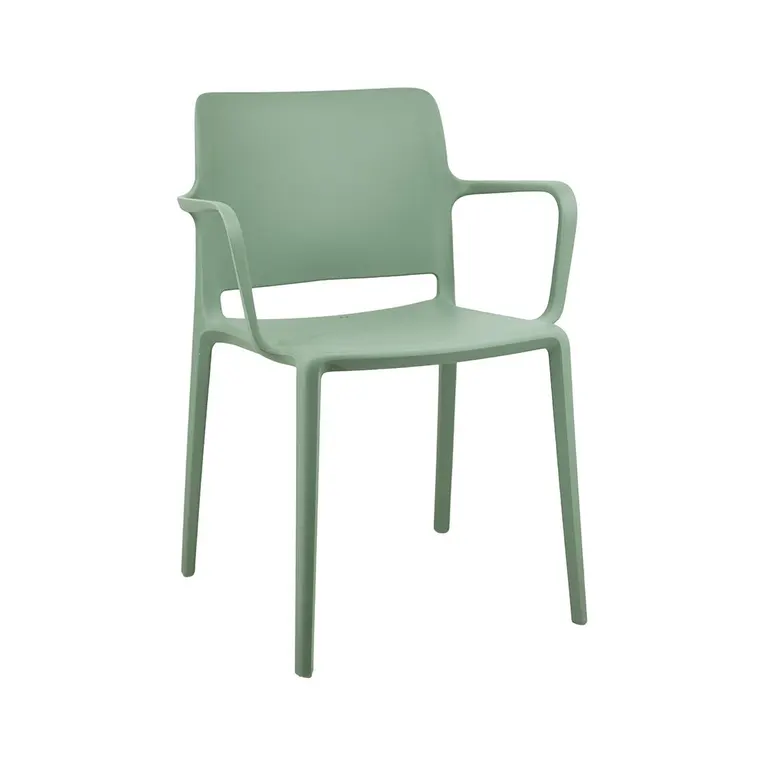 Sillón de exterior apilable Star en color Verde