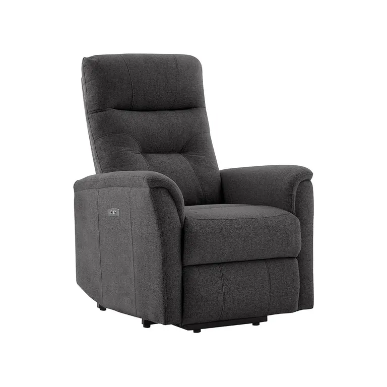 Sillón relax eléctrico con USB Corona tapizado en antracita