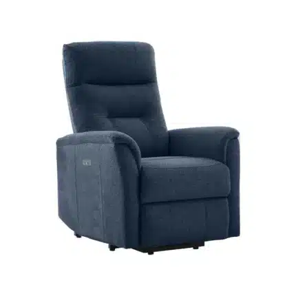 Sillón relax eléctrico con USB Corona tapizado en azul