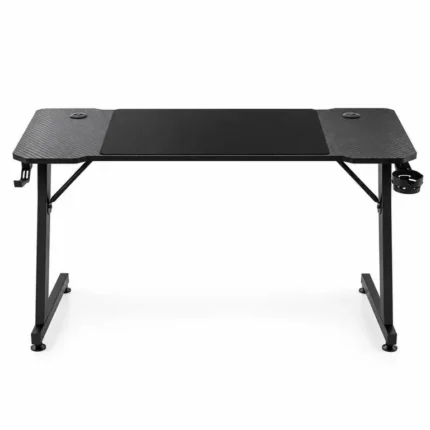 Vista frontal de la TB600 negra con patas inclinadas
