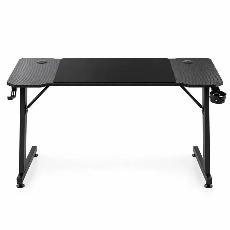 Vista frontal de la TB600 negra con patas inclinadas