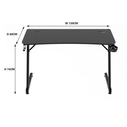 Medidas de la TB650: 120 por 60 cm y altura de 74 cm