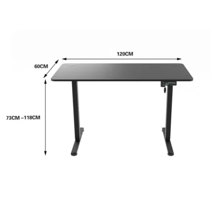 Medidas de la TB700: 120 por 60 cm y altura de 73 a 118 cm