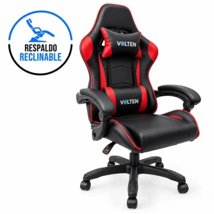 VLFORCE 2200 negra y roja con indicación del respaldo reclinable